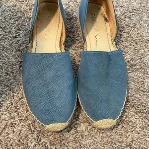 Jimmy Choo Denim Espadrille Flats